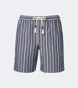 Orlebar Brown Shorts Sonoran de lino y algod&oacute;n a rayas