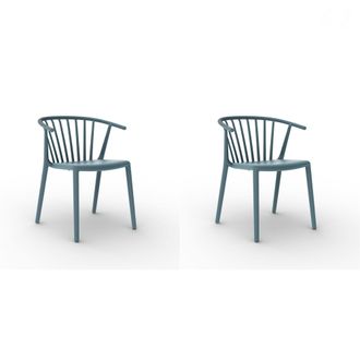 Resol Set 2 Sillas Interior, Exterior Azul Retro Woody Resol