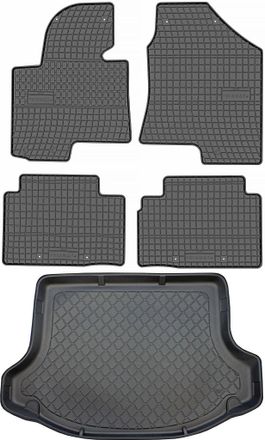 OEM Set Di Tappetini In Gomma Per Auto E Tappetino Per Bagagliaio Per Kia Sportage Iii Suv Da Agosto 2010 A Dicembre 2015