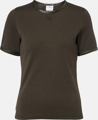 Courr&egrave;ges Courr&egrave;ges Logo cotton-blend T-shirt