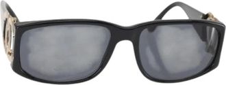 Chanel Pre-owned Plastic Zonnebril - Dames - Vintage Accessoires - Zwart - ONE Size - Vintage