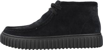 Clarks Torhill Hi - Heren - Veterlaarzen - Zwart - 42 EU - Leer - Schoenen