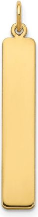 Diamond2Deal 14k Gold Large Blank Bar Charm Pendant