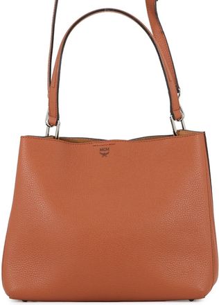 MCM Mcm Brown Leather Handbag Tote Bag (Pre-Owned)