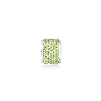 Ross-Simons Peridot Barrel Pendant in Sterling Silver
