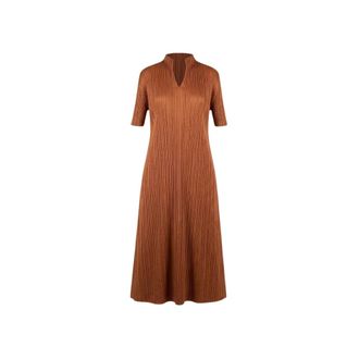 Issey Miyake Maxi Dresses, female, Orange, Size: XL Monthly Colors: March Dress