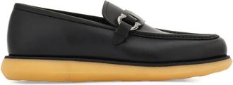 Ferragamo Mocassini Gancini con applicazione - Nero