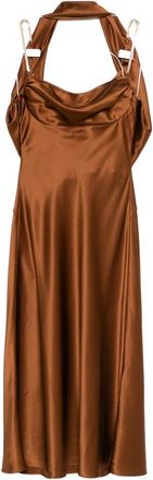 Rebecca Vallance Phoenix Crystal-embellished Halter-neck Midi Dress