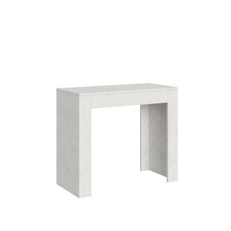 Itamoby Tavolo Consolle ferrara Allungabile In Legno Per Sala Da Pranzo -allungabile Fino A 302 Cm / Bianco Frassino