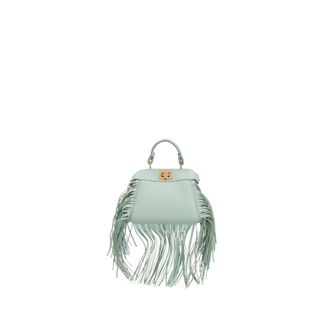 Fendi Nano Peekaboo Nappa Shiny - female - Fendi - Mini Bags - Green - ONE SIZE - Bags