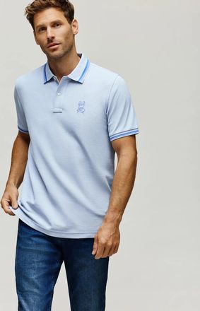 Psycho Bunny Mens Bryn Pique Polo 410 ZEN BLUE / XXXL