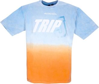 Mauna Kea Triple J Cyan/Orange Degrade Tee - Heren - T-shirts - Veelkleurig - L - Katoen - Tops