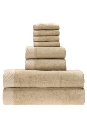 BedVoyage Luxury Viscose Odor & Mildew Resistant Towel Collection, 8pc Set in Champagne at Nordstrom