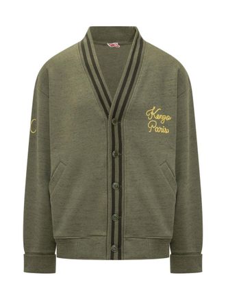 Kenzo Olive V Neck Cardigans
