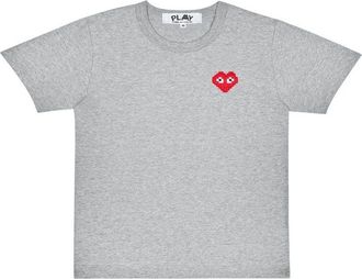 Comme Des Gar&ccedil;ons (WMNS) COMME des GARCONS PLAY FW25 x Invader T-Shirt Gray AZ-T321-051-2