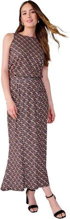Jessica London Stretch Knit Maxi Skirt in Black Multi Geo at Nordstrom, Size 16