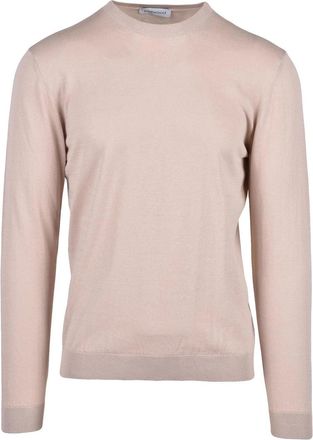 Bellwood Beige Crewneck Cotton Sweater