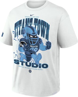 Nike Tennessee Titans Rivalries Collection Max90 Nike Mens NFL T-Shirt in White | 04T614A9V-NUS