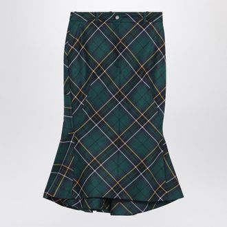 Alexander McQueen Flared Skirt In Tartan