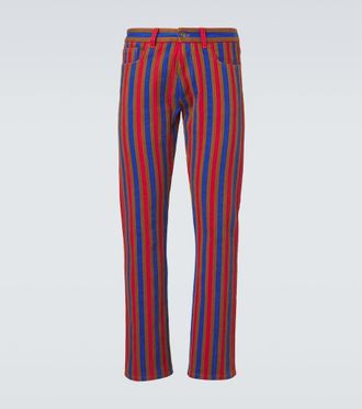 Versace Striped straight jeans