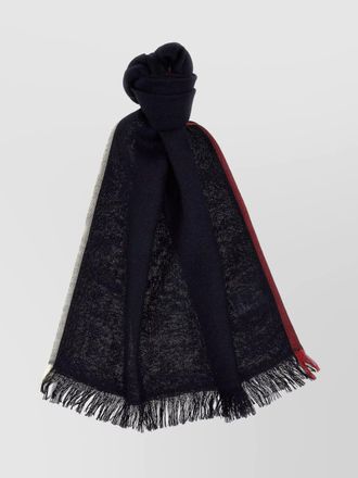 Brunello Cucinelli border scarf color-block design