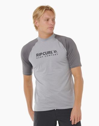 Rip Curl Mens Rip Curl Mens Shock UPF Short Sleeve Rash Vest - Grey - Size: 42