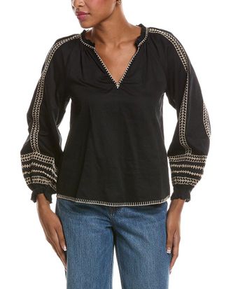 Velvet Velvet By Graham & Spencer Scarlett Embroidered Pullover