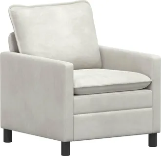 vidaXL Divano Crema 76 X 81 X 87,5 Cm Velluto Vidaxl