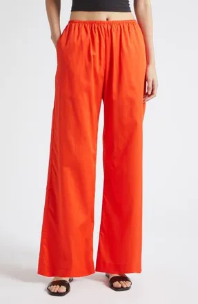 Leset Yoko Cotton Pants in Feu at Nordstrom, Size X-Small