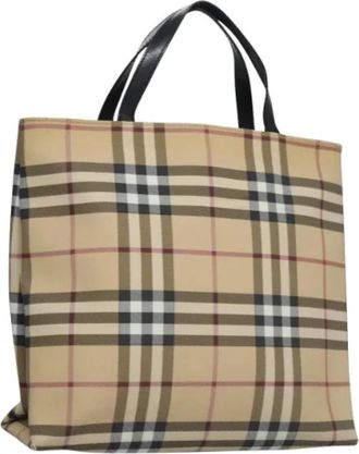 Burberry Tweedehands leren handtassen - Dames - Vintage Shopper - Beige - ONE Size - Leer - Vintage