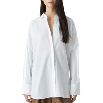 Closed Womens Organic Cotton Poplin Blouse In White