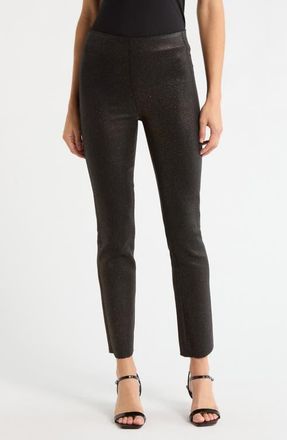Frank & Eileen Derry Illusion Pull-On Pants in Black With Gold Glitter at Nordstrom, Size 27