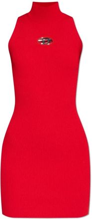 Diesel Jurk M-Onervax - Dames - Kleedjes - Rood - S - Polyester - Kleedjes
