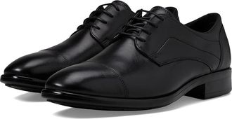 Ecco Citytray Cap Toe Tie Mens Shoes Black : EU 40 (US Mens 6-6.5) M, Leather