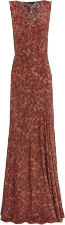 Cortana Vestido largo al bies - Dames - Maxi kleedjes - Rood - M - Kleedjes