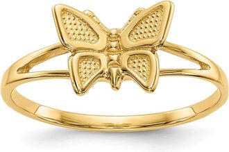 Diamond2Deal 14k Yellow Gold Butterfly Ring