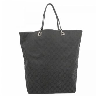 Gucci Black Canvas Tote Bag (Pre-Owned)