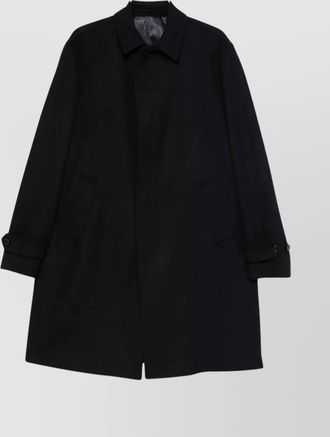 Lardini mens trench coat buttoned hems