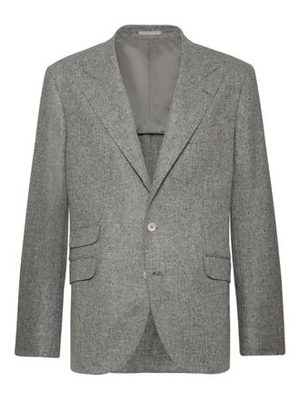 Brunello Cucinelli Blazer met gevlekt effect - Grijs