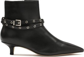 Kazar Leren eendenhaklaarzen - Dames - Laarzen met Hak - Zwart - 38 EU - Leer - Schoenen