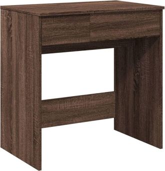 vidaXL Vidaxl - Dressing Table with Mirror Brown Oak 73x46.5x120 cm