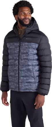 Mountain Warehouse Season Mens Padded Jacket - Water Resistant Puffer Coat, Lightweight, Warm, Lab Tested to -30C, Microfibre Filler - For Travelling, Walking Monochrome