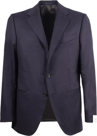 Caruso Enkelrijige Blazer Jurk - Heren - Blazers - Blauw - L - Wol - Jassen