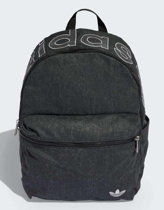 adidas Originals Cl - Zaino nero effetto slavato