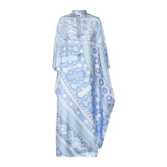Pucci Maxi Dresses, female, Blue, Size: M Maxi Dress