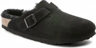 Birkenstock Womens Boston Shearling Clog - Regular Width In Black