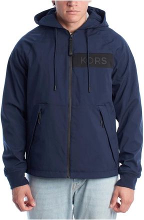 Michael Kors La Tigres Hooded Jacket - Heren - Vesten met rits - Blauw - M - Polyester - Hoodies & sweatvesten
