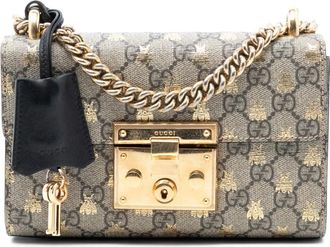Gucci Pre-owned Shoulder Bags, female, Brown, Size: ONE SIZE Pre-owned GG Supreme Bee Chain Shoulder Bag