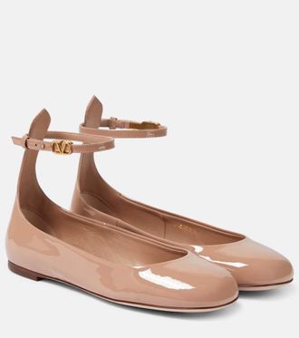 Valentino Garavani Tan-Go patent leather ballet flats