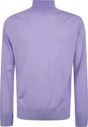Laneus Turtle Neck - Heren - Truien - Paars - Maat: S Wol